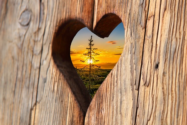 Herzen aus Holz